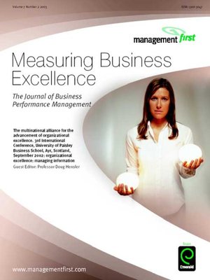 cover image of Measuring Business Excellence, Volume 7, Issue 2